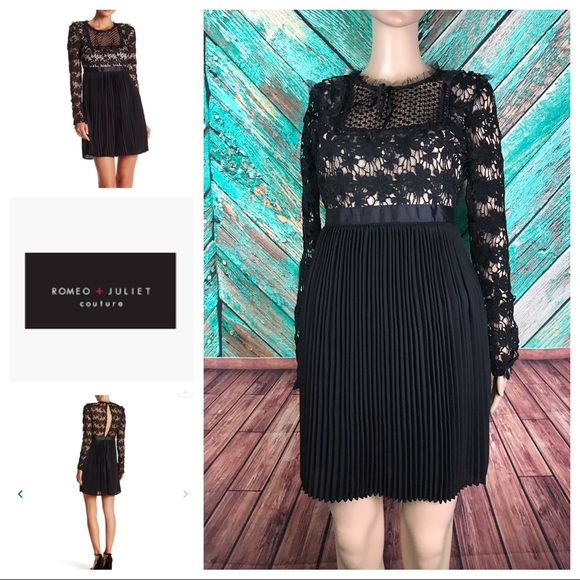 Romeo & Juliet Couture Dresses & Skirts - Romeo & Juliet Couture Long Sleeve Lace Dress